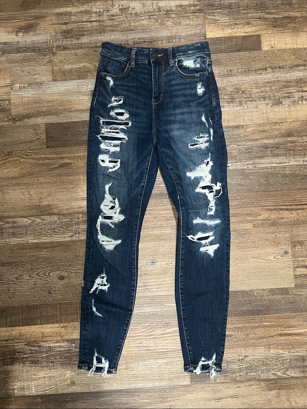 American Eagle next level high-rise skinny Ripped Skinny Jeans